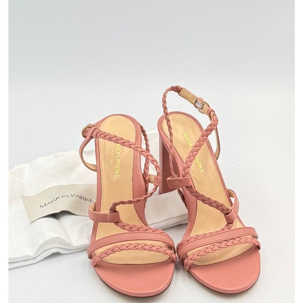 $575 MARION PARKE Hannah 85mm Sandals Rose Size 38